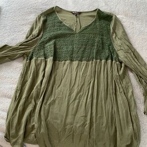Green boho blouse from Ulla popken size 24/26